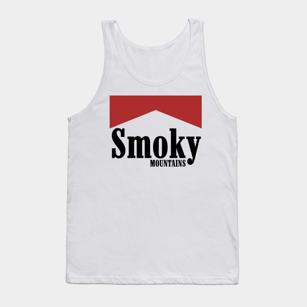 Funny Retro Smoky Mountains Logo Tank Top by Now Boarding